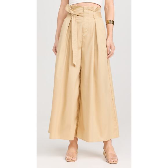 L'AGENCE Lowen Paperbag Crop Pants Croissant - 4